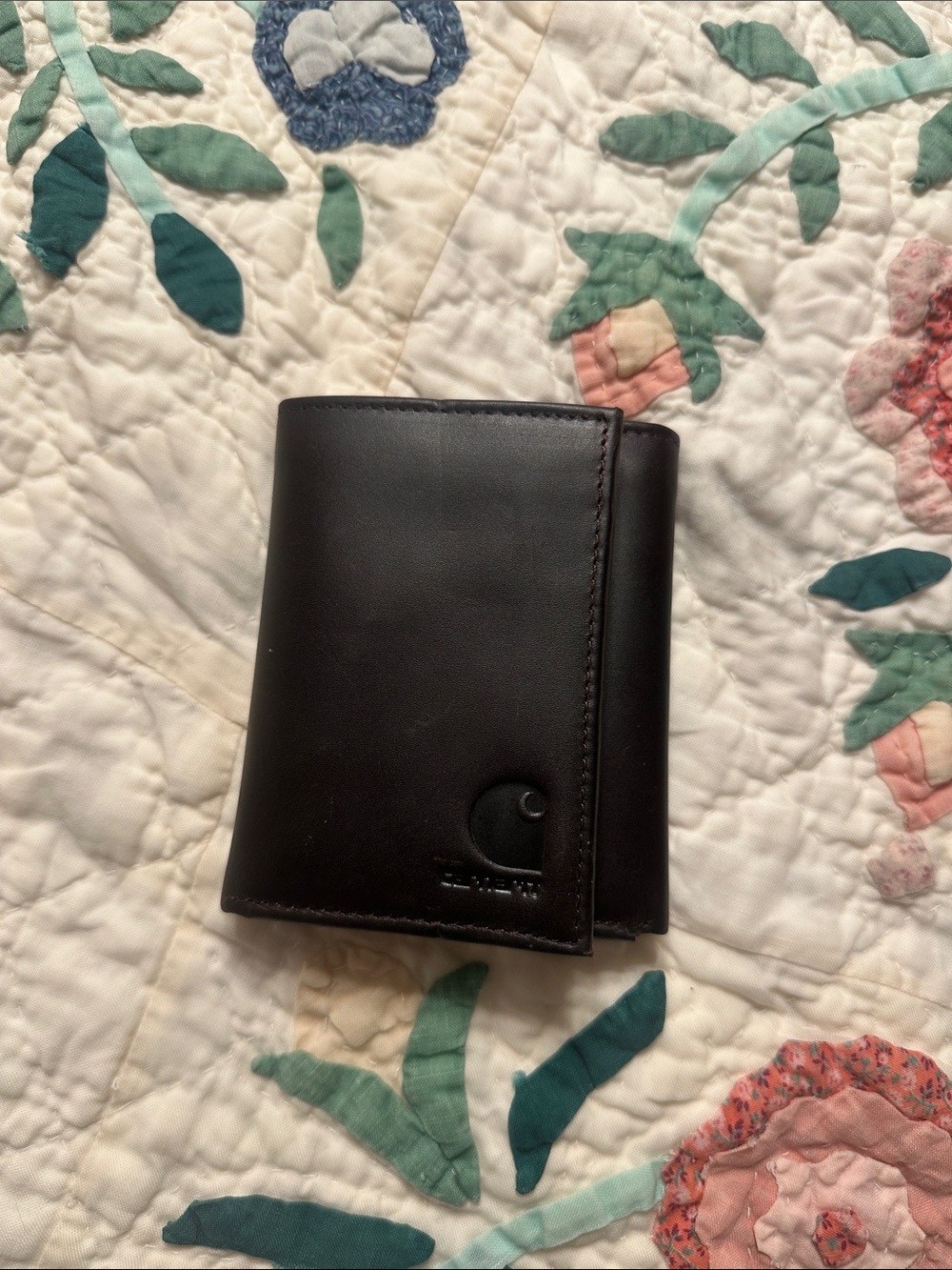 Carhartt Men's Dark Brown Leather Trifold